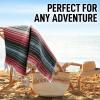 imageHydration Nation Authentic Large Handwoven Mexican Striped Throw Blanket  Soft Durable EcoFriendly  70quotx50quot  AzureAzure