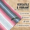 imageHydration Nation Authentic Large Handwoven Mexican Striped Throw Blanket  Soft Durable EcoFriendly  70quotx50quot  AzureAzure