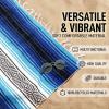 imageHydration Nation Authentic Large Handwoven Mexican Striped Throw Blanket  Soft Durable EcoFriendly  70quotx50quot  AzureBlue Turquoise