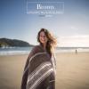 imageHydration Nation Authentic Large Handwoven Mexican Striped Throw Blanket  Soft Durable EcoFriendly  70quotx50quot  AzureBrown