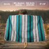 imageHydration Nation Authentic Large Handwoven Mexican Striped Throw Blanket  Soft Durable EcoFriendly  70quotx50quot  AzureEmerald