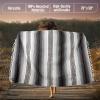 imageHydration Nation Authentic Large Handwoven Mexican Striped Throw Blanket  Soft Durable EcoFriendly  70quotx50quot  AzureGray