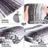 imageHydration Nation Authentic Large Handwoven Mexican Striped Throw Blanket  Soft Durable EcoFriendly  70quotx50quot  AzureGray