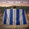 imageHydration Nation Authentic Large Handwoven Mexican Striped Throw Blanket  Soft Durable EcoFriendly  70quotx50quot  AzureKing Blue
