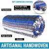 imageHydration Nation Authentic Large Handwoven Mexican Striped Throw Blanket  Soft Durable EcoFriendly  70quotx50quot  AzureKing Blue
