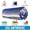 imageHydration Nation Authentic Large Handwoven Mexican Striped Throw Blanket  Soft Durable EcoFriendly  70quotx50quot  AzureKing Blue