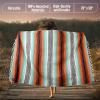 imageHydration Nation Authentic Large Handwoven Mexican Striped Throw Blanket  Soft Durable EcoFriendly  70quotx50quot  AzureMint Orange