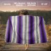 imageHydration Nation Authentic Large Handwoven Mexican Striped Throw Blanket  Soft Durable EcoFriendly  70quotx50quot  AzurePurple
