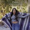 imageHydration Nation Authentic Large Handwoven Mexican Striped Throw Blanket  Soft Durable EcoFriendly  70quotx50quot  AzurePurple