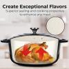 imageZulay Kitchen 6 Quart Enameled Cast Iron Dutch Oven with Lid  Premium Durability ampamp Oven Safe up to 500F  Heavy Duty Cookware Perfect for Bread Baking Stews Braising ampamp Roasting  RedOnyx Black