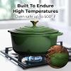 imageZulay Kitchen 6 Quart Enameled Cast Iron Dutch Oven with Lid  Premium Durability ampamp Oven Safe up to 500F  Heavy Duty Cookware Perfect for Bread Baking Stews Braising ampamp Roasting  RedGreen