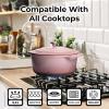 imageZulay Kitchen 6 Quart Enameled Cast Iron Dutch Oven with Lid  Premium Durability ampamp Oven Safe up to 500F  Heavy Duty Cookware Perfect for Bread Baking Stews Braising ampamp Roasting  RedPink