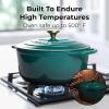 imageZulay Kitchen 6 Quart Enameled Cast Iron Dutch Oven with Lid  Premium Durability ampamp Oven Safe up to 500F  Heavy Duty Cookware Perfect for Bread Baking Stews Braising ampamp Roasting  RedEmerald