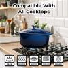 imageZulay Kitchen 6 Quart Enameled Cast Iron Dutch Oven with Lid  Premium Durability ampamp Oven Safe up to 500F  Heavy Duty Cookware Perfect for Bread Baking Stews Braising ampamp Roasting  RedSapphire Blue