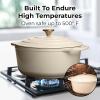 imageZulay Kitchen 6 Quart Enameled Cast Iron Dutch Oven with Lid  Premium Durability ampamp Oven Safe up to 500F  Heavy Duty Cookware Perfect for Bread Baking Stews Braising ampamp Roasting  RedIvory