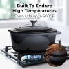 imageZulay Kitchen 6 Quart Enameled Cast Iron Dutch Oven with Lid  Premium Durability ampamp Oven Safe up to 500F  Heavy Duty Cookware Perfect for Bread Baking Stews Braising ampamp Roasting  RedGrey