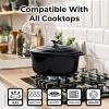 imageZulay Kitchen 6 Quart Enameled Cast Iron Dutch Oven with Lid  Premium Durability ampamp Oven Safe up to 500F  Heavy Duty Cookware Perfect for Bread Baking Stews Braising ampamp Roasting  RedOnyx Black