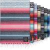 imageHydration Nation Authentic Large Handwoven Mexican Striped Throw Blanket  Soft Durable EcoFriendly  70quotx50quot  AzureAzure