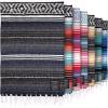 imageHydration Nation Authentic Large Handwoven Mexican Striped Throw Blanket  Soft Durable EcoFriendly  70quotx50quot  AzureBlue Haze
