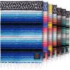 imageHydration Nation Authentic Large Handwoven Mexican Striped Throw Blanket  Soft Durable EcoFriendly  70quotx50quot  AzureBlue Turquoise