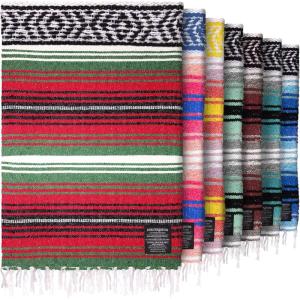imageHydration Nation Authentic Large Handwoven Mexican Striped Throw Blanket  Soft Durable EcoFriendly  70quotx50quot  AzureDragon