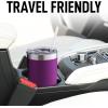 imageZulay 12 oz Insulated Coffee Mug with Lid  Stainless Steel Camping Mug Tumbler with Handle  Double Wall Vacuum Duracoated Insulated Mug For Travel Camping Office Outdoor SilverPlum