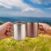 imageZulay 12 oz Insulated Coffee Mug with Lid  Stainless Steel Camping Mug Tumbler with Handle  Double Wall Vacuum Duracoated Insulated Mug For Travel Camping Office Outdoor SilverSilver