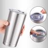 imageZulay 12 oz Insulated Coffee Mug with Lid  Stainless Steel Camping Mug Tumbler with Handle  Double Wall Vacuum Duracoated Insulated Mug For Travel Camping Office Outdoor SilverSilver