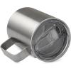imageZulay 12 oz Insulated Coffee Mug with Lid  Stainless Steel Camping Mug Tumbler with Handle  Double Wall Vacuum Duracoated Insulated Mug For Travel Camping Office Outdoor SilverSilver