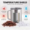 imageZulay 12 oz Insulated Coffee Mug with Lid  Stainless Steel Camping Mug Tumbler with Handle  Double Wall Vacuum Duracoated Insulated Mug For Travel Camping Office Outdoor SilverSilver