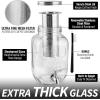 imageZulay Kitchen 1 Gallon Cold Brew Coffee Maker  Large Iced Tea ampamp Cold Brew Pitcher with ExtraThick Glass ampamp Stainless Steel Infuser  Cold Brew Coffee Maker with Airtight Lid ampamp Spout SilverRadiant Silver