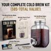 imageZulay Kitchen 1 Gallon Cold Brew Coffee Maker  Large Iced Tea ampamp Cold Brew Pitcher with ExtraThick Glass ampamp Stainless Steel Infuser  Cold Brew Coffee Maker with Airtight Lid ampamp Spout SilverRadiant Silver
