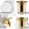 imageZulay Kitchen 1 Gallon Cold Brew Coffee Maker  Large Iced Tea ampamp Cold Brew Pitcher with ExtraThick Glass ampamp Stainless Steel Infuser  Cold Brew Coffee Maker with Airtight Lid ampamp Spout SilverGold
