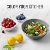 imageZulay Kitchen 12 Piece Plastic Mixing Bowls with LeakProof Lids Set  Microwave and Freezer Safe Kitchen Mixing Bowls for Preparing Serving and Storing  Large Nesting Bowls Blue OmbreGraphite Gray