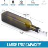 imageZulay Kitchen 17oz Olive Oil Dispenser Bottle  Glass Oil Cruet with Spout Funnel ampamp Pourers EasyPour Decanter for Kitchen Cooking and Serving GreenGreen  Brown