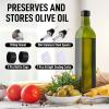 imageZulay Kitchen 17oz Olive Oil Dispenser Bottle  Glass Oil Cruet with Spout Funnel ampamp Pourers EasyPour Decanter for Kitchen Cooking and Serving GreenGreen