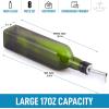 imageZulay Kitchen 17oz Olive Oil Dispenser Bottle  Glass Oil Cruet with Spout Funnel ampamp Pourers EasyPour Decanter for Kitchen Cooking and Serving GreenClear  Green