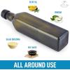 imageZulay Kitchen 17oz Olive Oil Dispenser Bottle  Glass Oil Cruet with Spout Funnel ampamp Pourers EasyPour Decanter for Kitchen Cooking and Serving GreenDark Brown