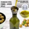 imageZulay Kitchen 17oz Olive Oil Dispenser Bottle  Glass Oil Cruet with Spout Funnel ampamp Pourers EasyPour Decanter for Kitchen Cooking and Serving GreenGreen