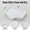 imageZulay Kitchen 9x35 Silicone Sponge Holder for Kitchen Sink  Flexible Multipurpose Soap Tray  Sink Organizer for Kitchen Bathroom Makeup Trinkets ampamp More GrayWhite