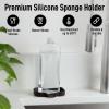 imageZulay Kitchen 9x35 Silicone Sponge Holder for Kitchen Sink  Flexible Multipurpose Soap Tray  Sink Organizer for Kitchen Bathroom Makeup Trinkets ampamp More GrayChocolate