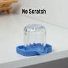 imageZulay Kitchen 9x35 Silicone Sponge Holder for Kitchen Sink  Flexible Multipurpose Soap Tray  Sink Organizer for Kitchen Bathroom Makeup Trinkets ampamp More GrayProvence Blue