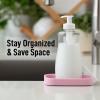 imageZulay Kitchen 9x35 Silicone Sponge Holder for Kitchen Sink  Flexible Multipurpose Soap Tray  Sink Organizer for Kitchen Bathroom Makeup Trinkets ampamp More GrayPink