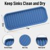 imageZulay Kitchen 9x35 Silicone Sponge Holder for Kitchen Sink  Flexible Multipurpose Soap Tray  Sink Organizer for Kitchen Bathroom Makeup Trinkets ampamp More GrayProvence Blue