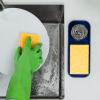 imageZulay Kitchen 9x35 Silicone Sponge Holder for Kitchen Sink  Flexible Multipurpose Soap Tray  Sink Organizer for Kitchen Bathroom Makeup Trinkets ampamp More GrayDark Blue