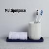 imageZulay Kitchen 9x35 Silicone Sponge Holder for Kitchen Sink  Flexible Multipurpose Soap Tray  Sink Organizer for Kitchen Bathroom Makeup Trinkets ampamp More GrayDark Blue