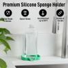 imageZulay Kitchen 9x35 Silicone Sponge Holder for Kitchen Sink  Flexible Multipurpose Soap Tray  Sink Organizer for Kitchen Bathroom Makeup Trinkets ampamp More GrayCarnival Glass