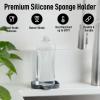 imageZulay Kitchen 9x35 Silicone Sponge Holder for Kitchen Sink  Flexible Multipurpose Soap Tray  Sink Organizer for Kitchen Bathroom Makeup Trinkets ampamp More GrayGrey