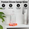 imageZulay Kitchen 9x35 Silicone Sponge Holder for Kitchen Sink  Flexible Multipurpose Soap Tray  Sink Organizer for Kitchen Bathroom Makeup Trinkets ampamp More GrayOrange