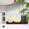 imageZulay Kitchen 9x35 Silicone Sponge Holder for Kitchen Sink  Flexible Multipurpose Soap Tray  Sink Organizer for Kitchen Bathroom Makeup Trinkets ampamp More GrayDark Mahogany